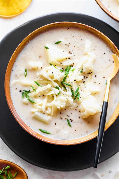 Cheddar Cauliflower Potato Soup Dishing Out Health