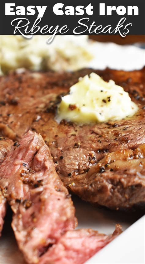 Best cast iron skillet rib eye steak. Easy Cast Iron Ribeye | Recipe (With images) | Ribeye ...