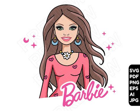 Barbie Svg Vector Cut File Clipart Barbie Png Pdf Ai Doll Etsy Images