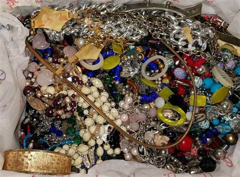 Vintage To Now Junk Drawer Jewelry Lot For Craft Repair Tangles Harvest