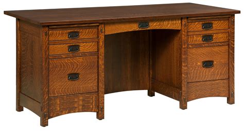 Signature Mission Desk Amish Solid Wood Desks Kvadro Furniture