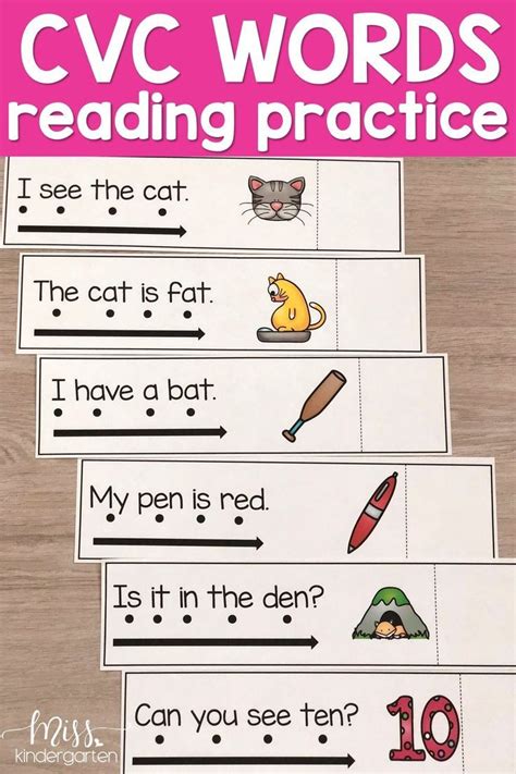 Great for rhyming words and word families too! Simple Sentences Sight Word Sentences Bundle | Reading cvc words, Cvc words kindergarten ...