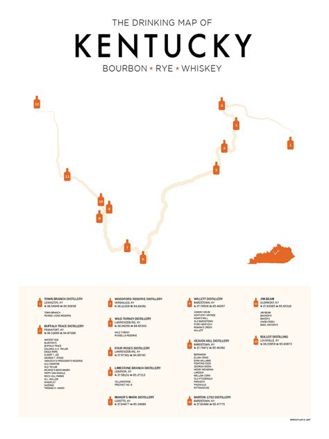 Pdf Printable Kentucky Bourbon Trail Map