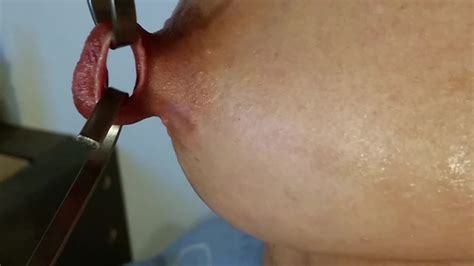 Nippleringlover Stretching Xtreme Huge Xxl Pierced Nipples Redtube