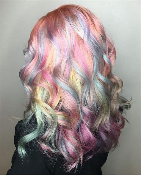 Pastel Rainbow Hair Texture