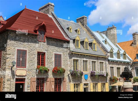 Architecture Of Downtown Quebec Canada Stock Photo Alamy