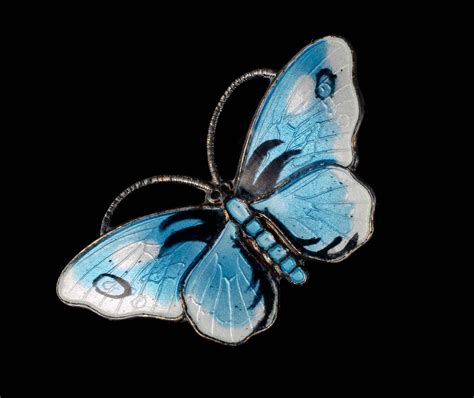 Finn Jensen Norway Silver And Enamel Butterfly Brooch — One Good Eye Silver