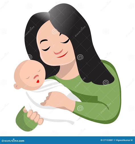 Mother Carrying Baby Clipart