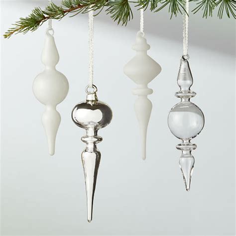 Modern Christmas Ornaments Glass Ball Sets And More Cb2 Modern