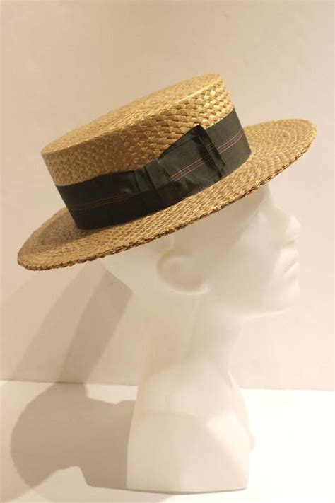 Mens Rare 1930s Stetson Boater Hat At 1stdibs
