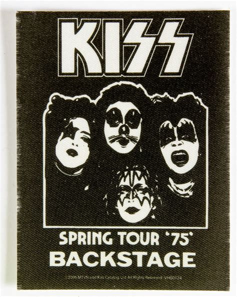Kiss Backstage Pass Spring Tour 75 Reproduction Kiss Museum