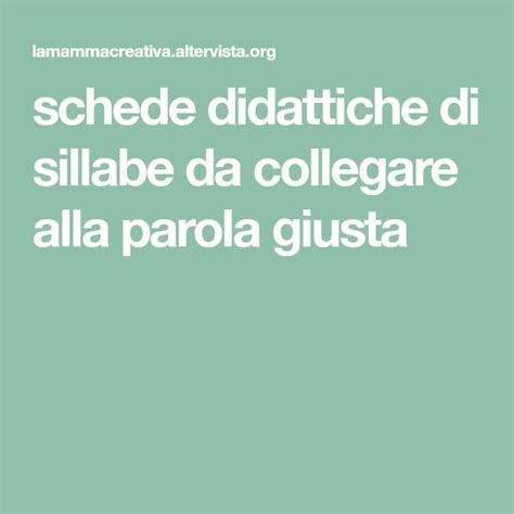 Lettura parole bisillabe other contents: Parole Bisillabe Piane Schede / Didattica facile Didattica inclusiva - E' un blog nato per ...