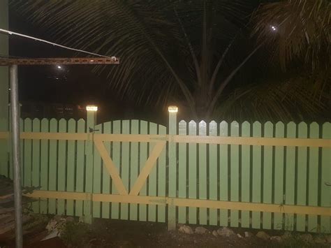 Garden Fence At Night From Inside Garden Fence Outdoor Structures