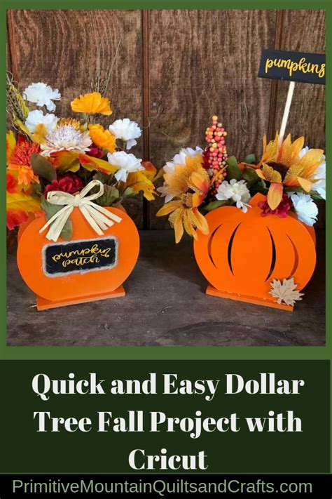 Quick And Easy Dollar Tree Fall Projects With Cricut