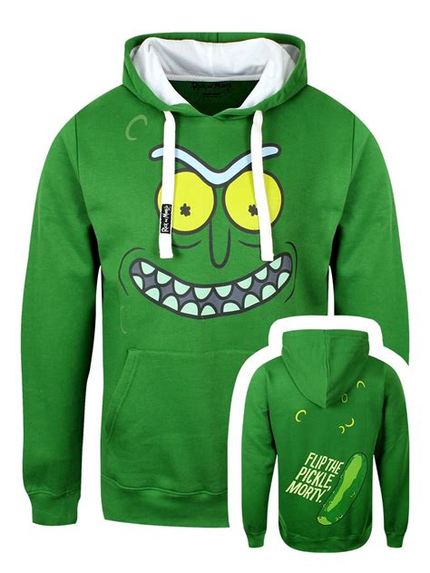 Rick And Morty Flip The Pickle Mens Green Hoodie Buy Online At
