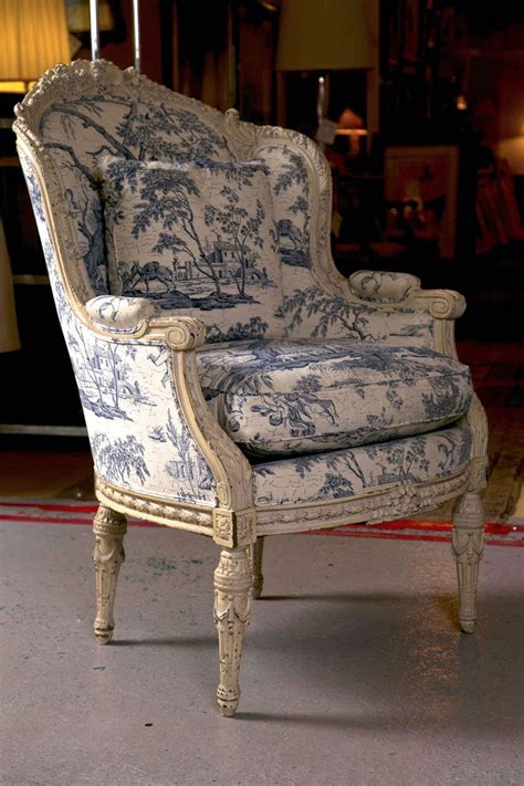 19th C Antique French Wingback Bergere Chair At 1stdibs