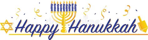 Happy Hanukkah Text Stock Vector Image 62864675