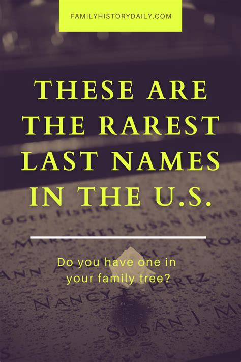 These Are Some Of The Rarest Last Names In The Us Do You Have One In