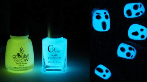 If you want them the glow to be a bit stronger, place the glowing concoction directly onto your nails. Glow in the Dark Halloween Nail Art | TotallyCoolNails - YouTube