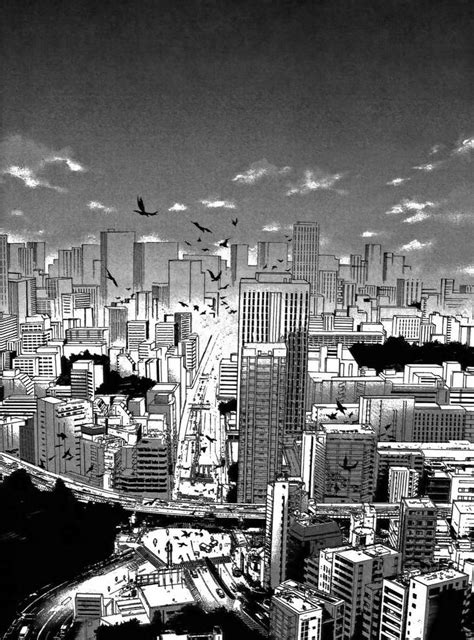Cityscape Drawing City Drawing Manga Art Anime Art Blue Bird Art
