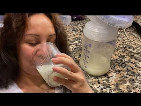 DRINKING MY BREAST MILK WITH HUSBAND AND DAUGHTER BREAST MILK