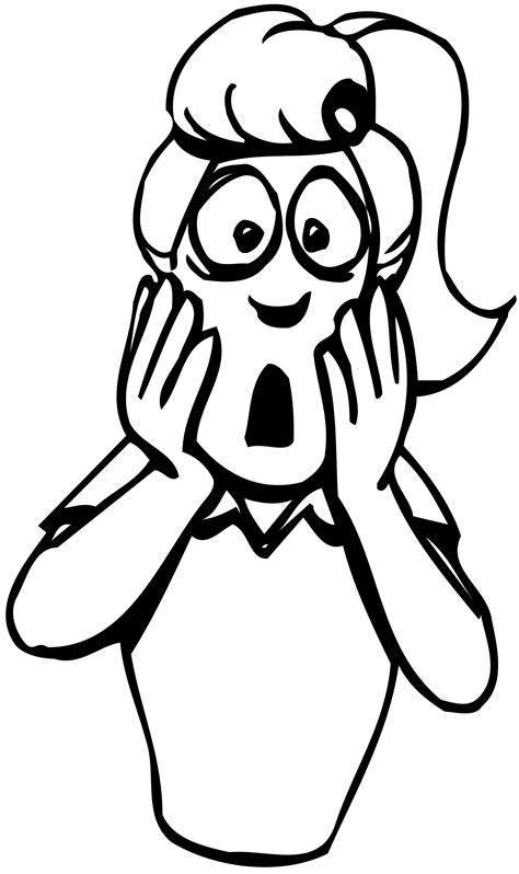 Surprised Clipart Black And White Clip Art Library