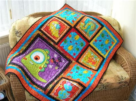 Kiddy Monster Quilt Done Monster Quilt Quilts Cute Quilts