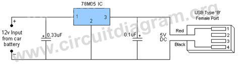 USB Car Charger | Circuit Diagram