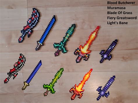 Terraria Swords Perler Beads Etsy