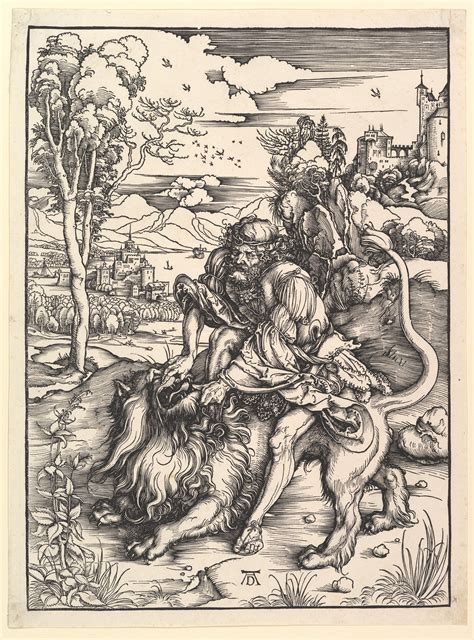 Albrecht Dürer Samson Rending The Lion The Met