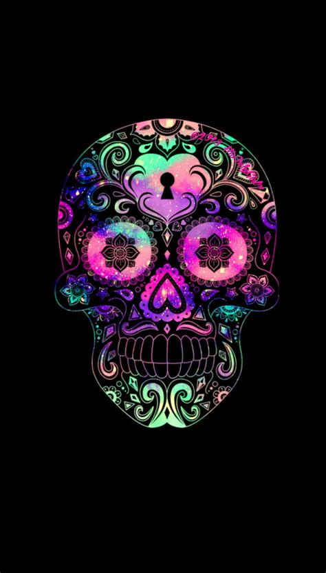 Colorful Candy Skull Iphone And Android Galaxy Wallpaper I Created By