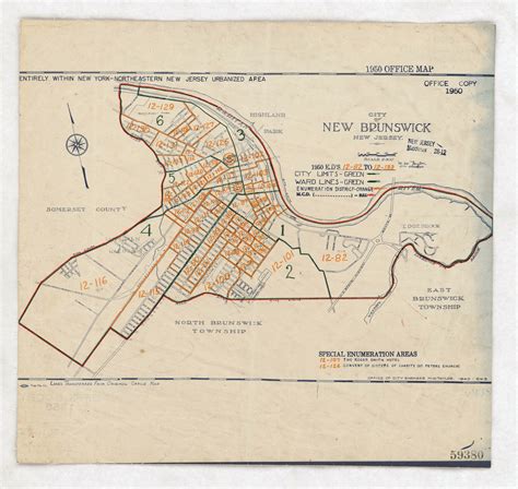 1950 Census Enumeration District Maps New Jersey Nj Middlesex