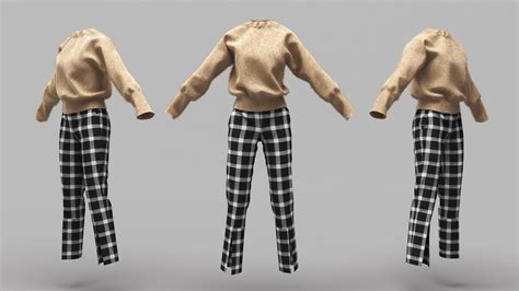 3d Asset Female Clothing 10 Cgtrader