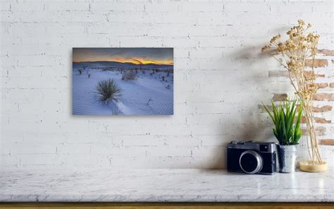 White Sands Sunset Wood Print By Peter Tellone