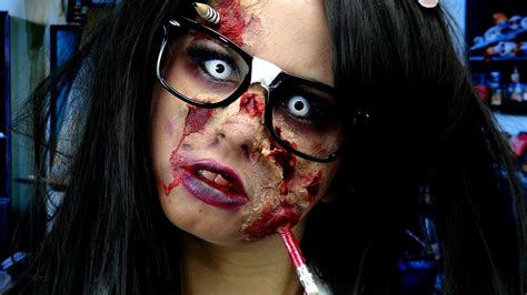 Video Halloween Portrait Qui Se Change En Zombi - Zombie Nerd Makeup! - YouTube
