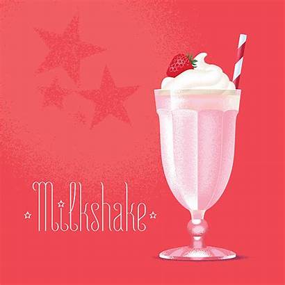Milkshake Shake Milk Strawberry Ice Cream Illustration