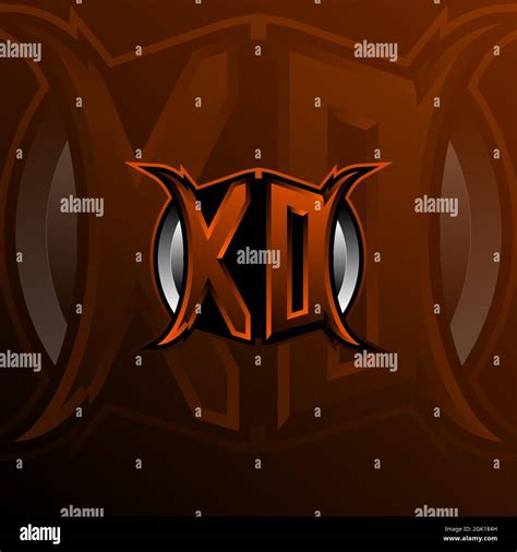 Xd Xo Logo Letter Design In Orange Color Logo For Game Esport