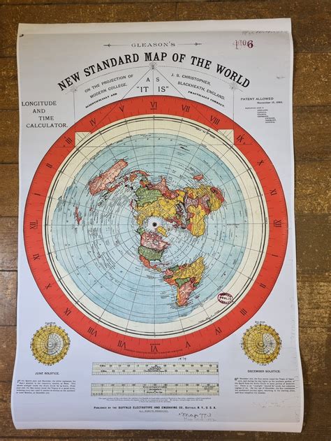 1892 Revised Gleason New Standard Map Of The World Etsy