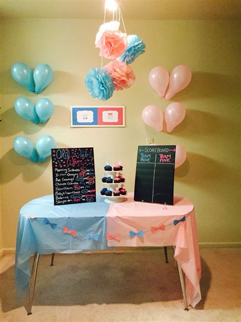 This gender reveal can be used safely indoors or outdoors as the balloon is popped. 10 Gender Reveal Party Food Ideas that are Mouth-Watering | Gender reveal decorations, Gender ...