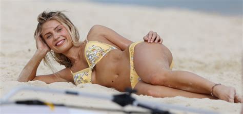 ELYSE KNOWLES In Bikini On The Set Of A Photoshoot On Bondi Beach HawtCelebs