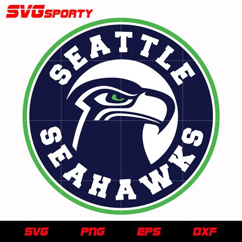 Seattle Seahawks Circle Logo 2 Svg Nfl Svg Eps Dxf Png Digital Fi