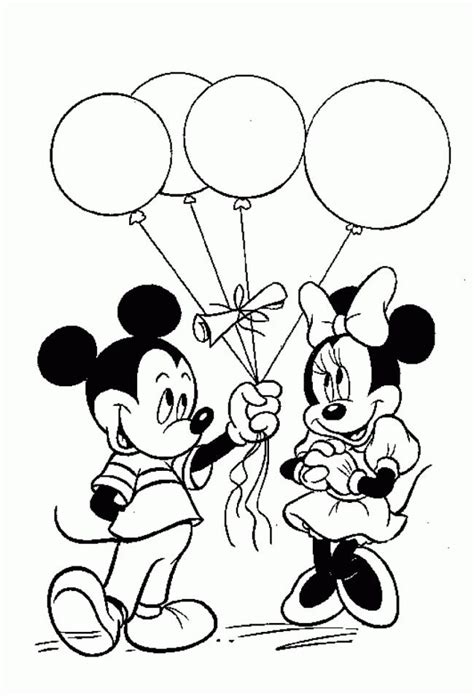 Gambar Mewarnai Mickey Mouse Untuk Anak Gambar Mewarn
