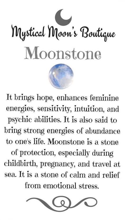 Moonstone Protection Spiritual Crystals Crystal Healing Stones Moon