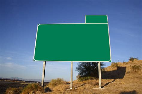 Blank Road Sign On Highway Stock Photos Pictures And Royalty Free Images
