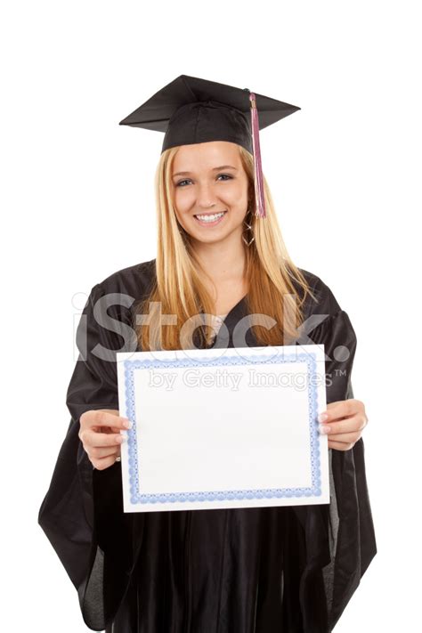 Graduate Holding Blank Diploma Stock Photo Royalty Free Freeimages