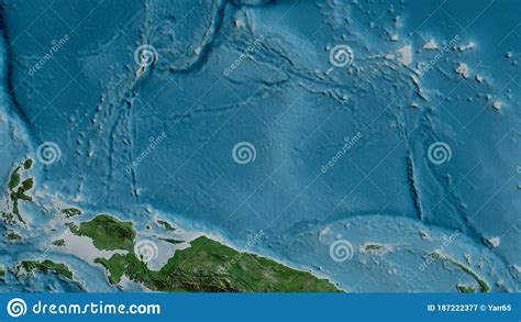 Caroline Tectonic Plate Raster Satellite Stock Illustration