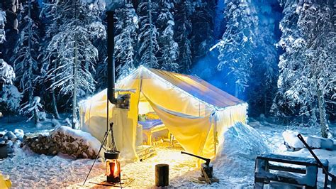 C WINTER CAMPING IN THE WARMEST HOT TENT ON EARTH