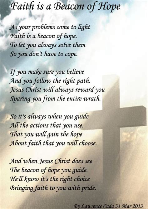 Faith Is A Beacon Of Hope Spiritual Poetry Beacon Of Hope Faith