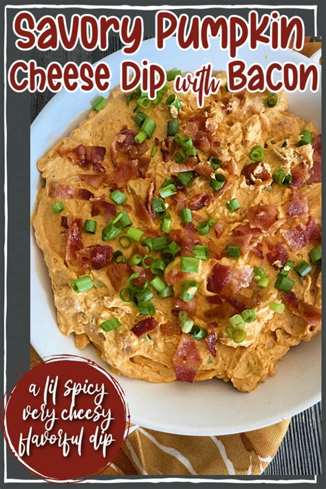 Savory Pumpkin Dip With Bacon Full Of Cheese And A Little Bit Of A