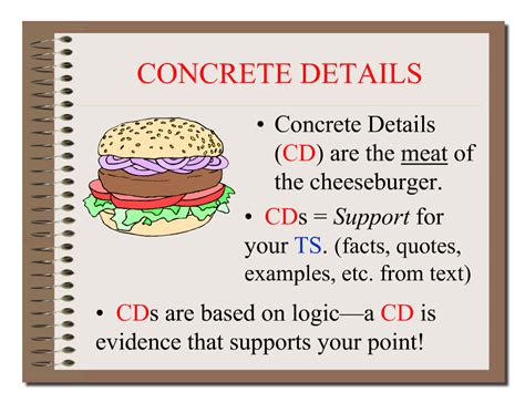 Varnell Class Discussion: Paragraphs II: Concrete Details (CDs) | Genius